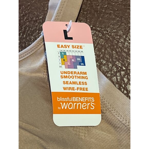 Warners Blissful Benefits Underarm-Smoothing  Seamless Wireless  Bra - Picture 2 of 4